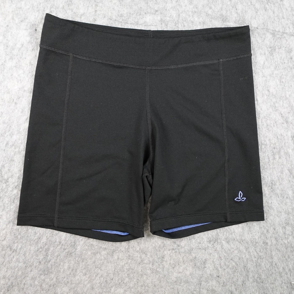 Prana Shorts Mens Medium Black Breathe Yoga Athletic Biker 6" JD Practice